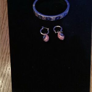 Talbots Silver and Pink Bracelet